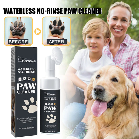 YEGBONG™ No-Rinse Pet Paw Cleaning Foam with Silicone Brush (100ml)