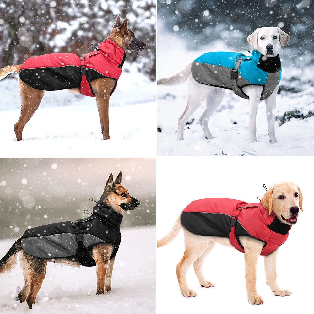Beirui Waterproof Reflective Fleece-Lined Winter Dog Jacket