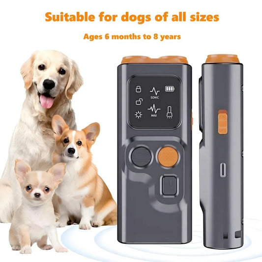 Dual-Head Ultrasonic Anti-Barking & Training Device