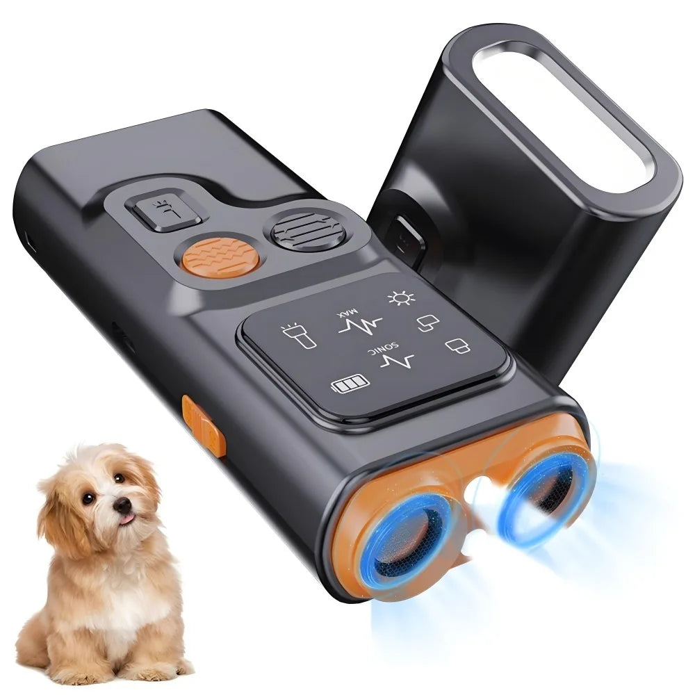 Dual-Head Ultrasonic Anti-Barking & Training Device