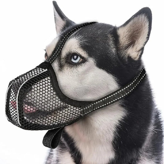 JANPET Printed Soft Mesh Anti-Biting Dog Muzzle