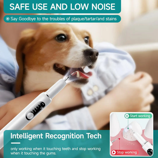 DentaGlow™ Professional Ultrasonic Pet Teeth Cleaning Kit with LED Light