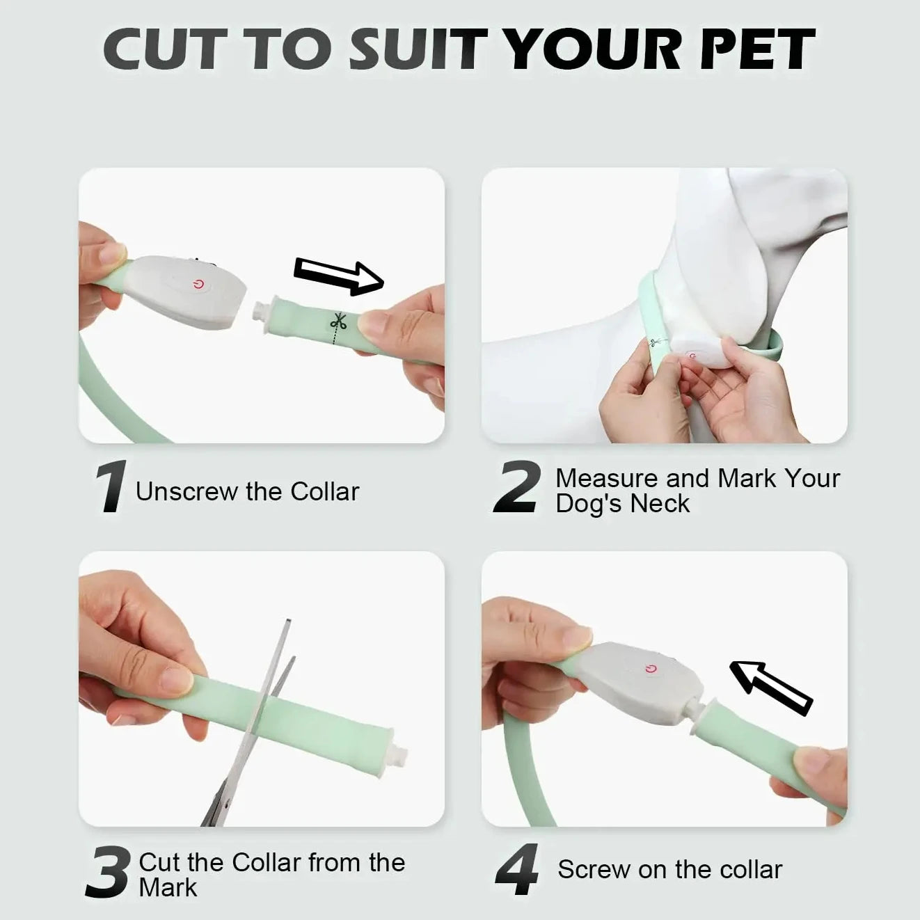 NovaGlow™ USB Rechargeable 9-Mode LED Dog Safety Collar