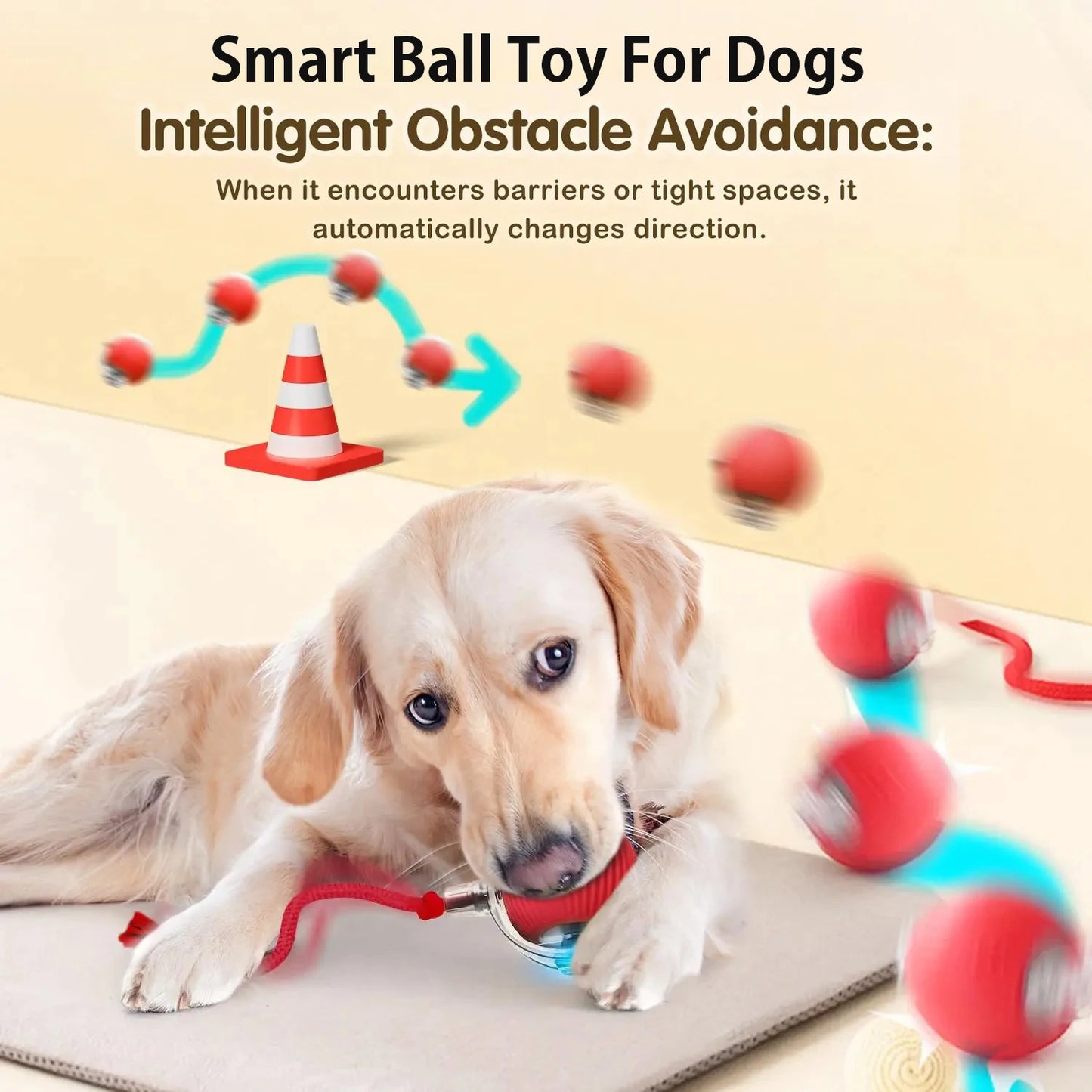Right Cat™ Smart Interactive Auto-Rolling Ball Toy for Dogs