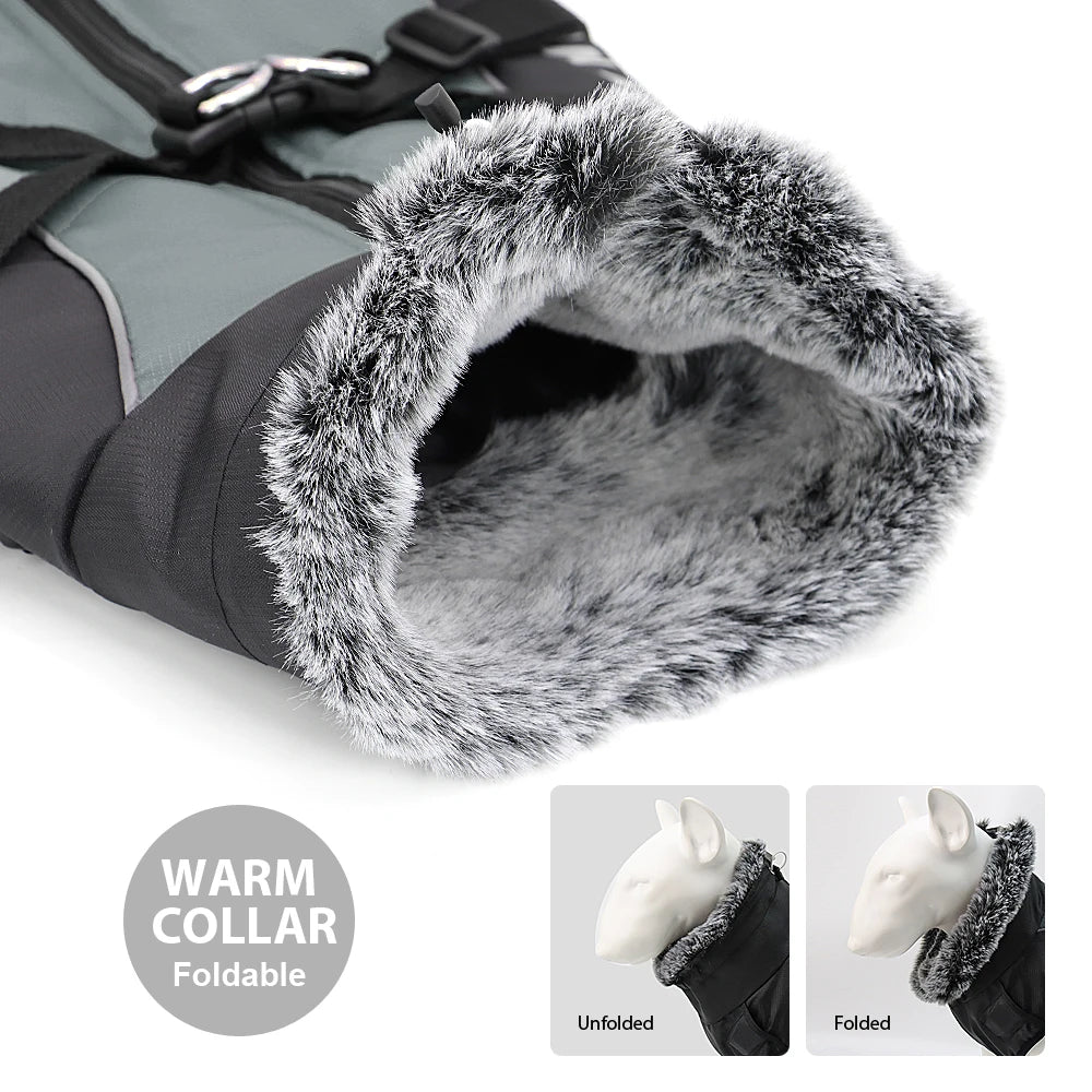 PET ARTIST 2-in-1 Waterproof Winter Dog Coat with Built-In Harness (Model FZYW683)
