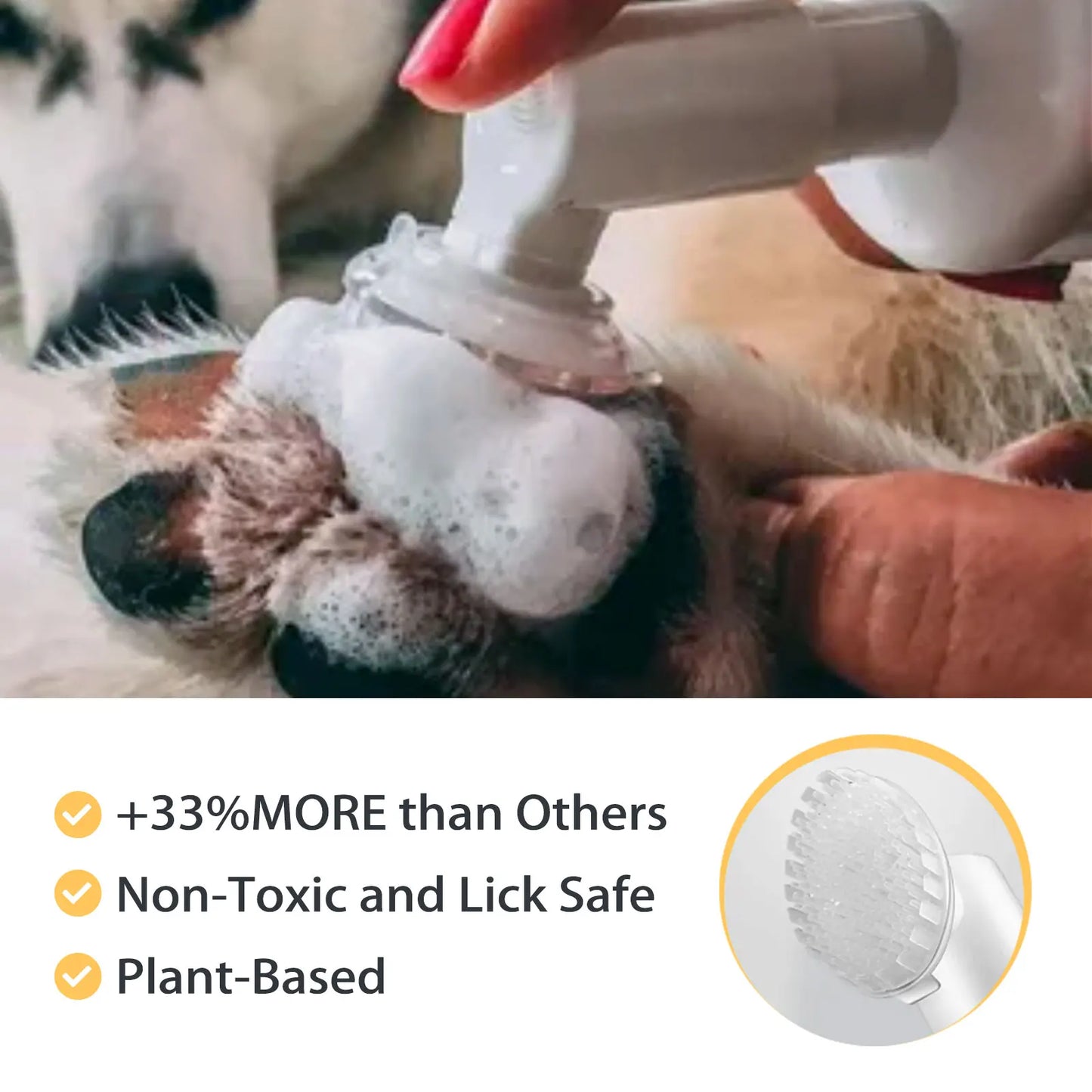 YEGBONG™ No-Rinse Pet Paw Cleaning Foam with Silicone Brush (100ml)