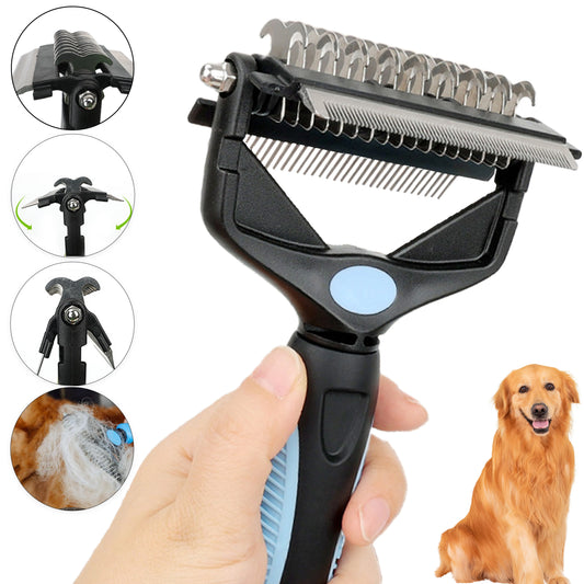 GroomPro™ 3-in-1 Pet Deshedding Tool & Undercoat Dematting Rake