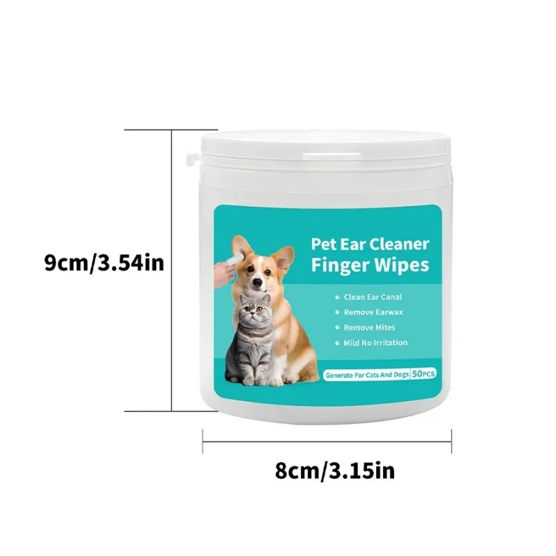 OtoFresh™ Disposable Pre-Moistened Pet Ear Cleaning Finger Wipes