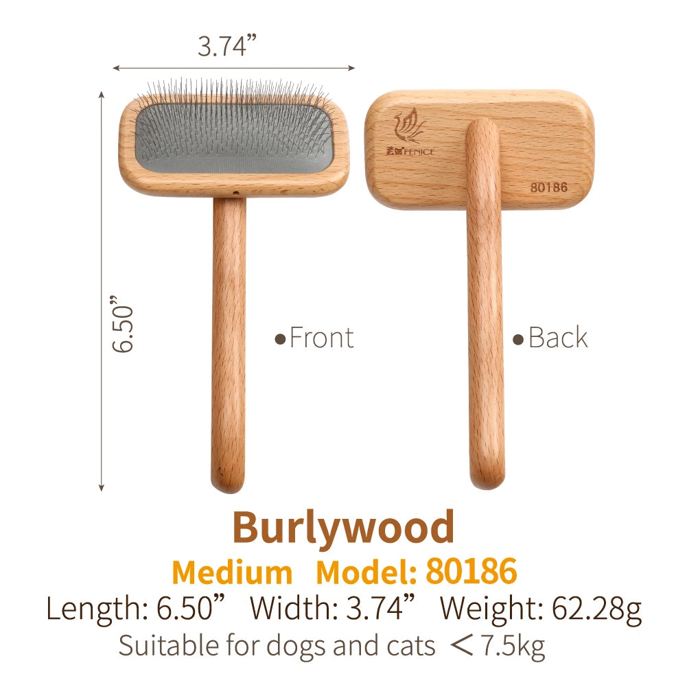 EcoGroom™ Premium Beech Wood Professional Pet Slicker Brush
