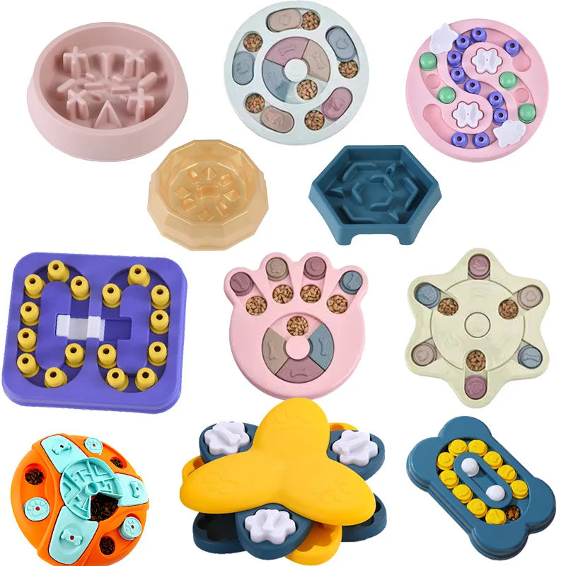 IQ-Brainiac™ Interactive Pet Puzzle Game & Slow Feeder Bowl