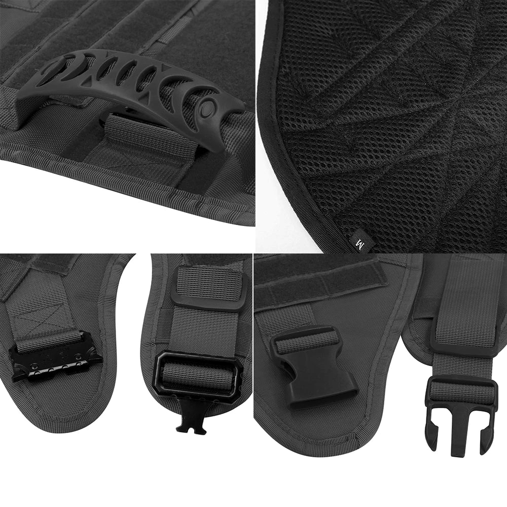 K9 Pro Elite Tactical Military Dog Harness & Molle Pouches Set