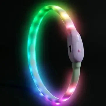 NovaGlow™ USB Rechargeable 9-Mode LED Dog Safety Collar