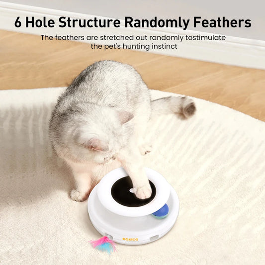ROJECO™ 2-in-1 Smart Interactive Pet Toy & 5-Mode Automated Teaser